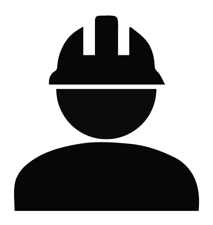 Icon of person with hard hat